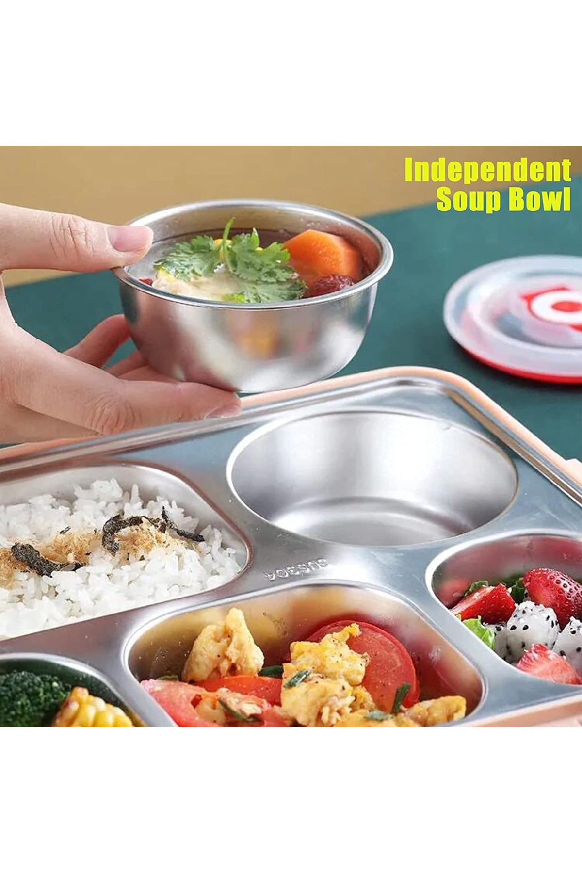 Star Babies Kids Lunch Box & Water Bottle Set | 500ml Stainless Steel Water Bottle | 5-Compartment Food Grade 304 Stainless Steel Lunch Box