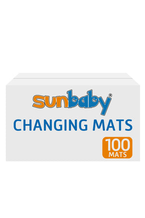 Sunbaby Disposable Changing Mats 100 Pcs - Blue