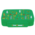Star Babies Jungle Green Theme Bento Lunch Box with 4 Compartments, BPA Free, Leak-Proof, Toddler-Friendly, 3 Years+ size 22*16.5*4.85cm, Microwave Safe, Easy to clean, Keep Fresh - Green