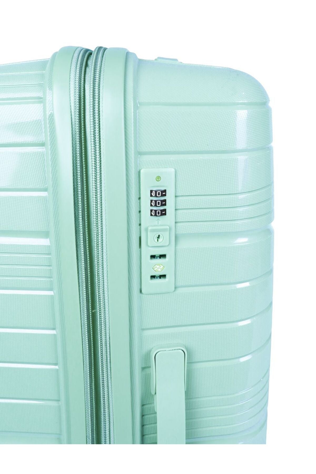 W.O.K 3-Piece Hard Shell Luggage Set – 20", 24", 28" Spinner Trolleys With Number Lock – Mint Green