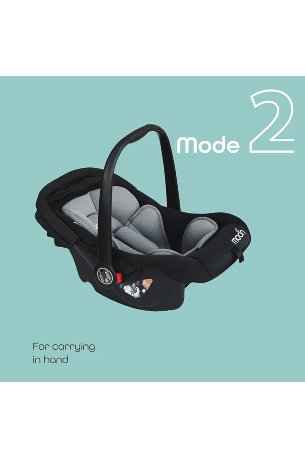 MOON Kido Baby Booster Car Seat with isofix- Grey