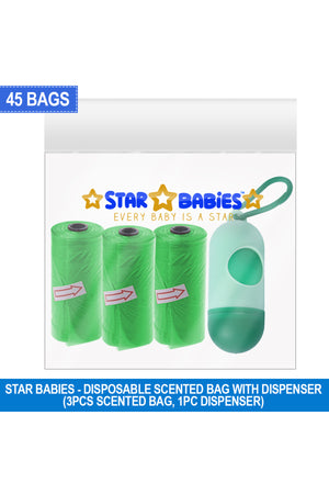 Star Babies - Scented Bag Pack of 3 with Dispenser - Green