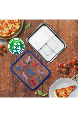 Bamboo Bark stainless steel lunch box, bento, snack box with compartments for kids, childrend, toddler at school nursery