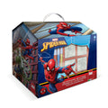 Multiprint Spiderman House – Creative Stamping & Coloring Set for Kids – Includes 7 Wooden Stamps, Washable Ink, 7 Markers, Drawing Book & More – Made in Italy