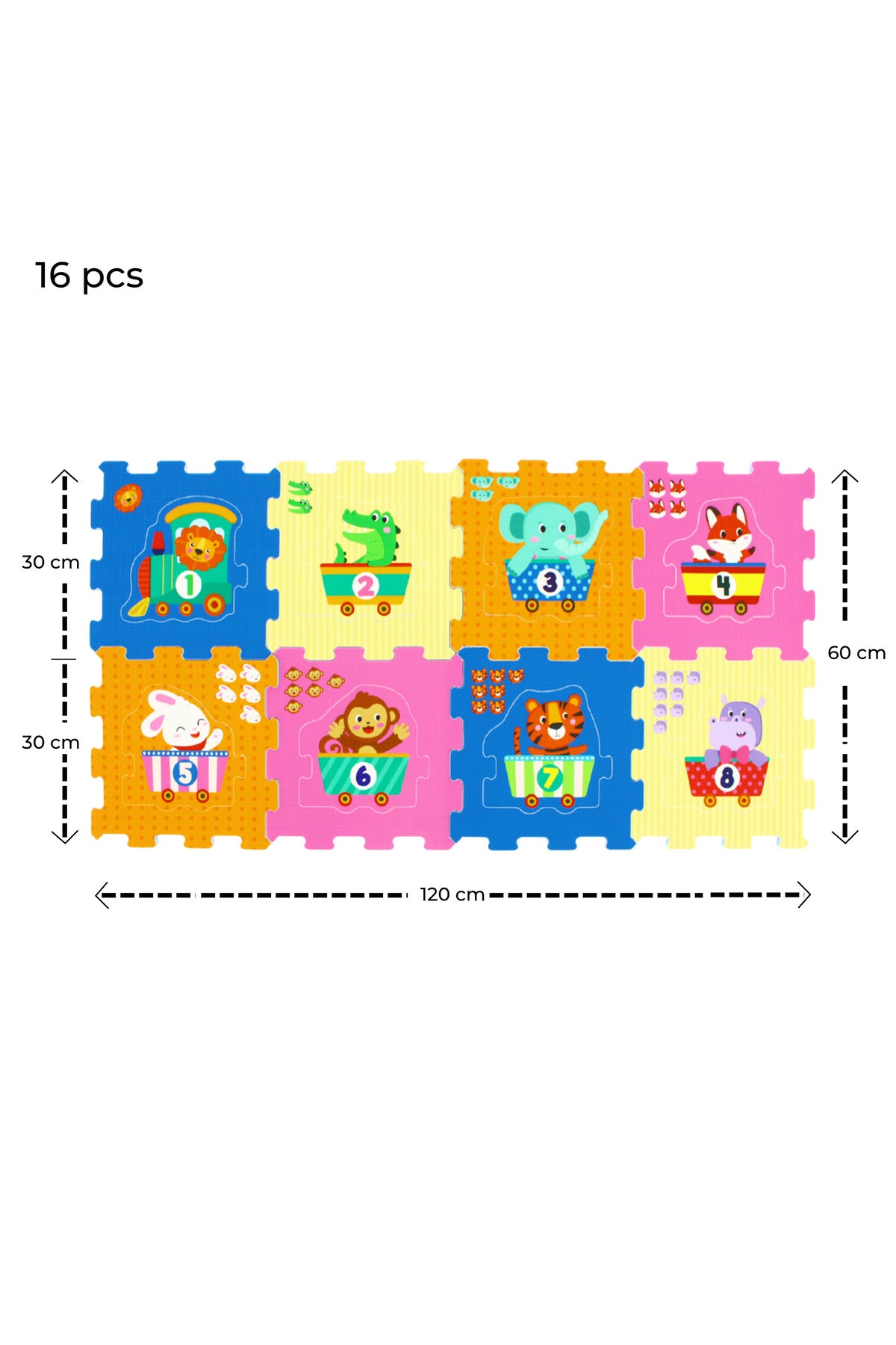 MOON Safari Baby Playmat | EVA Foam Learning Mat for Toddlers | Multicolour | 10 Months+