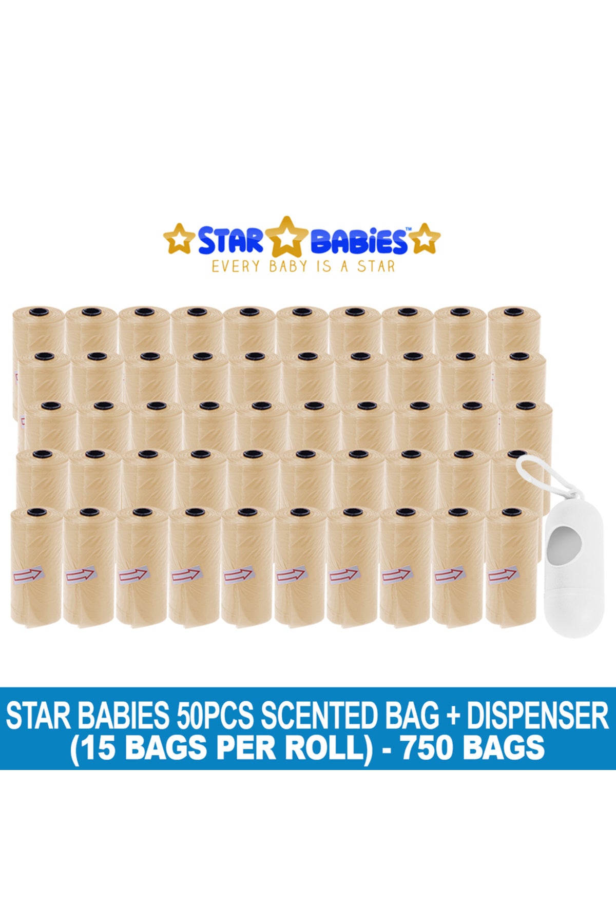Star Babies - Disposable Changing Mats - Blue/Lavender - Large - 190 Pcs