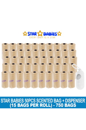 Star Babies - Disposable Changing Mats - Blue/Lavender - Large - 190 Pcs