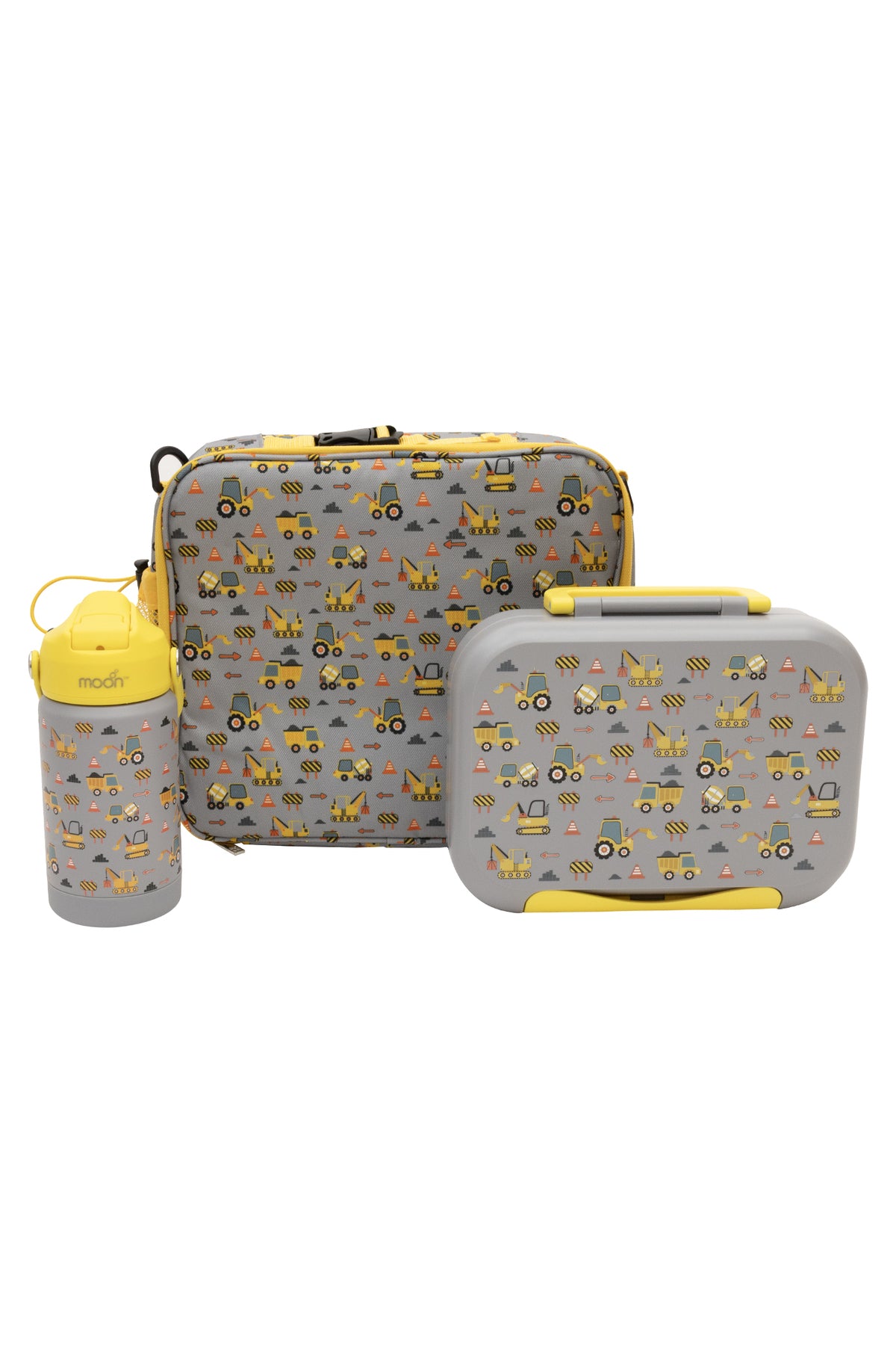 MOON Marmita Kids Lunch Box Set with Insulated Bottle & Bag – Leakproof, BPA-Free, Microwave & Dishwasher Safe -Vehicle