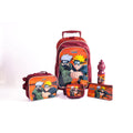 Naruto 18" Trolley Bag Set With Lunch Bag, Pencil Case, Water Bottle & Lunch Box – Maroon