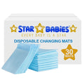 Star Babies - Disposable Changing Mat - L - 45 X 60 cm - 30pcs - Blue