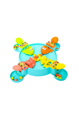 Urban Tots Hungry Frog Game - 4 Player Classic And Intelligent Puzzle Game-Blue