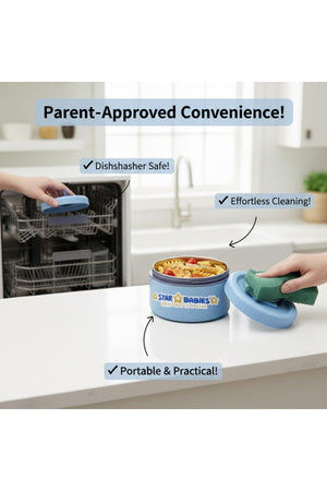 Star Babies -  Stainless steel Food jar with mini flask combo