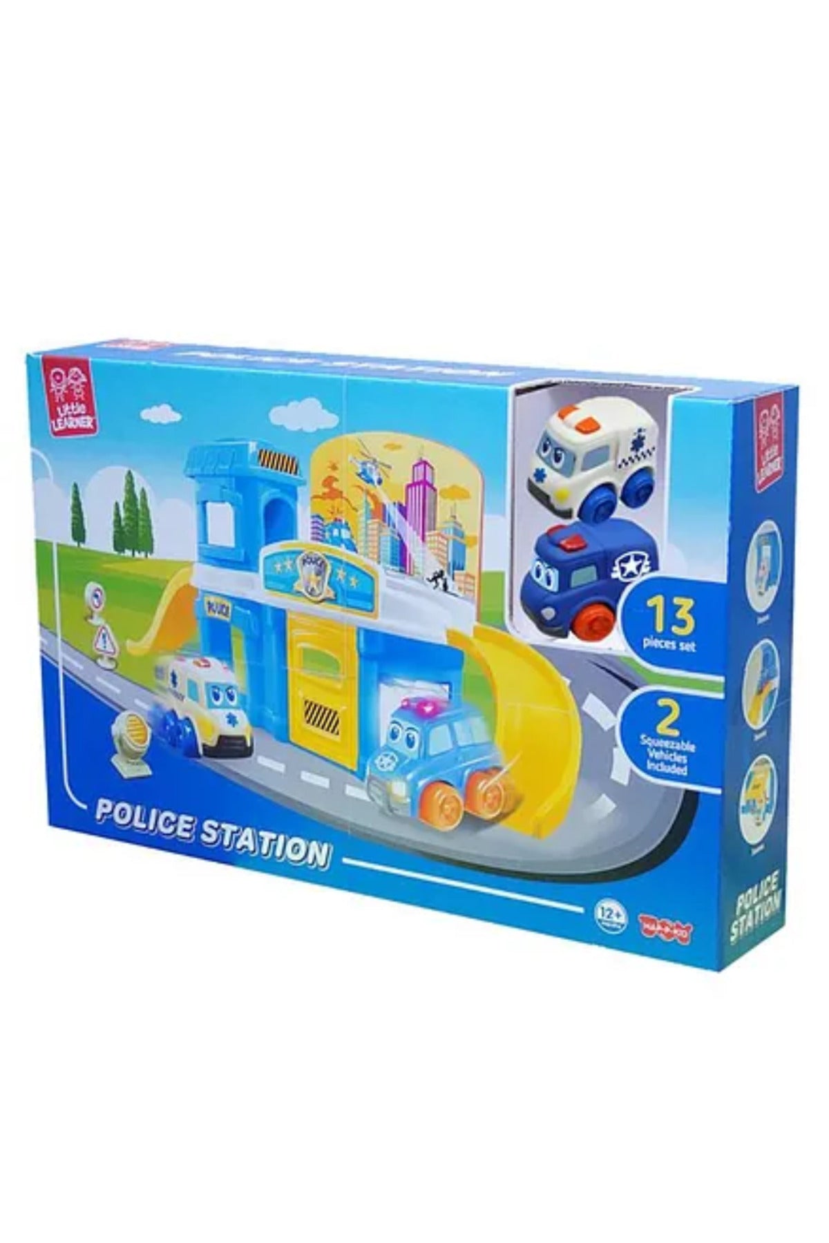 Little Learners Police Station Playset for Kids, Pretend Play Police Headquarters with Figures and Accessories, Role Play Toy for Boys and Girls