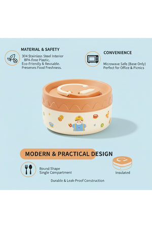 Star Babies - Stainless Steel Mnii lunch box/ food jar combo for food/soup /salad