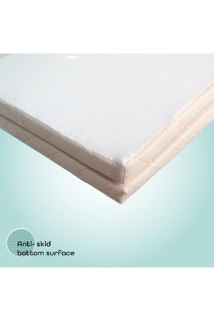 MOON  Two fold Travel Cot Mattress - Beige