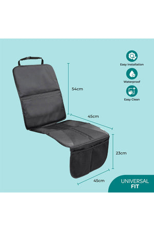 MOON Waterproof Car Seat Protector for Car Seat-Black Twill