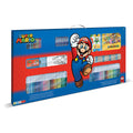 Super Mario Giant Art & Craft Set – 60 Washable Markers, 10 Pencil Crayons, 10 Wax Crayons, 6 Stamps, Ink Pad, Coloring Book, Notebook & 30 Stickers – Kids Creative Activity Kit