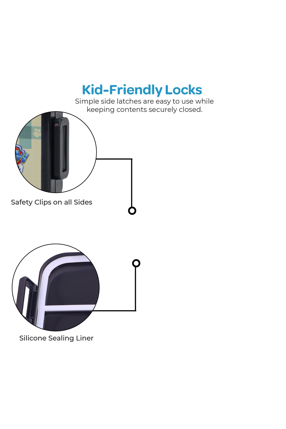 MOON Kids Lunch Box | PP + Stainless Steel Insulated Tiffin Box | Leak-Proof, BPA-Free, Durable School Lunch Box for Boys & Girls | Easy Open Clips | Food Safe Eco-Friendly Kids Meal Box