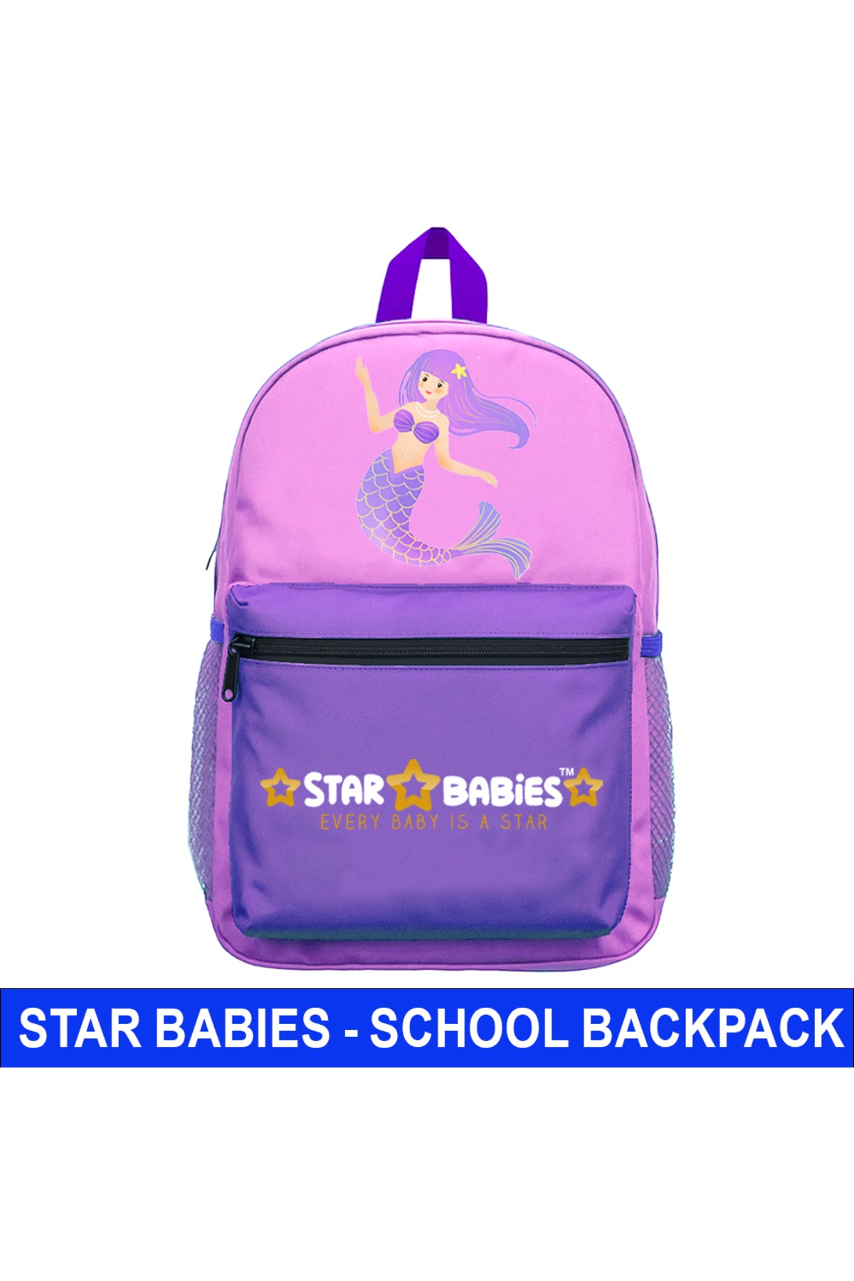 Star Babies - Kids Backpack - Mermaid - Lavender - 16-Inch/41cm