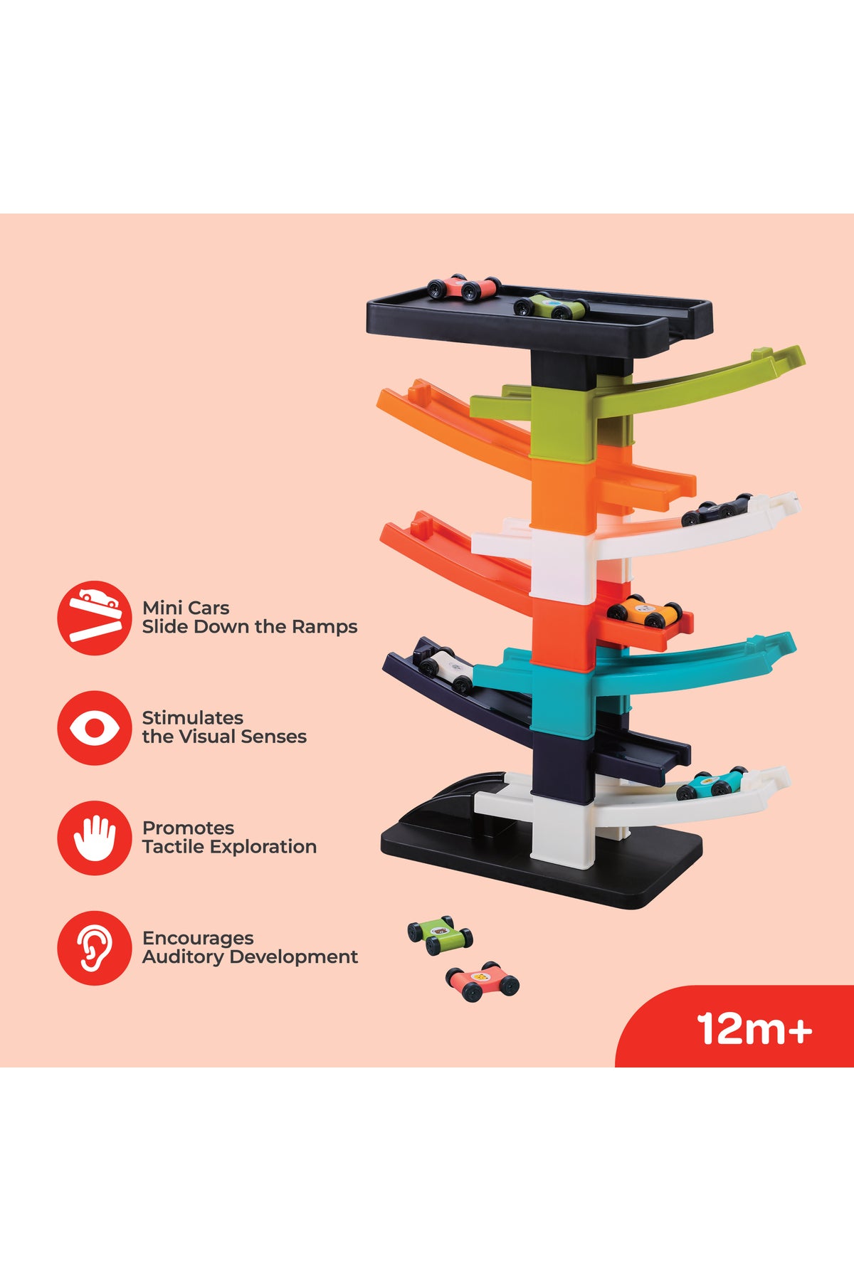 MOON Turbo Tower Car Ramp Racer, Playsets for 12m+ Boys Girls