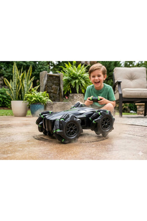 2.4G Double-Sided Stunt Drift RC Car 1:18 Scale 8 Channel Remote Control Car with LED Lights, Music, 360° Rotating Off-Road Toy Vehicle for Kids Boys Girls