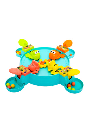 Urban Tots Hungry Frog Game - 4 Player Classic And Intelligent Puzzle Game-Blue