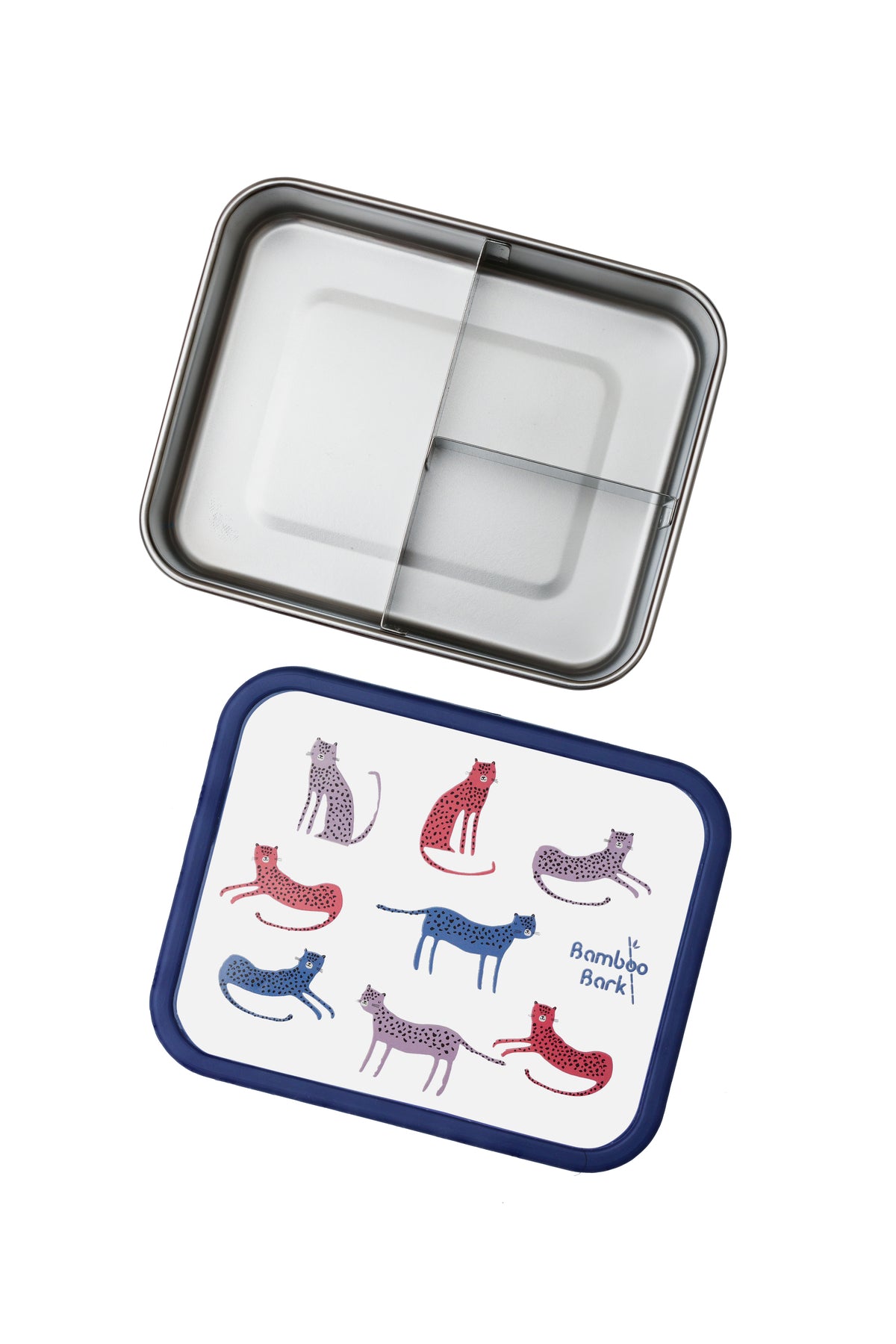 Bamboo Bark stainless steel lunch box, bento, snack box with compartments for kids, childrend, toddler at school nursery