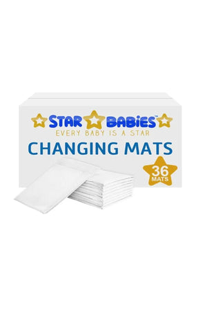 Star Babies Disposable Changing Mats White - Pack of 36