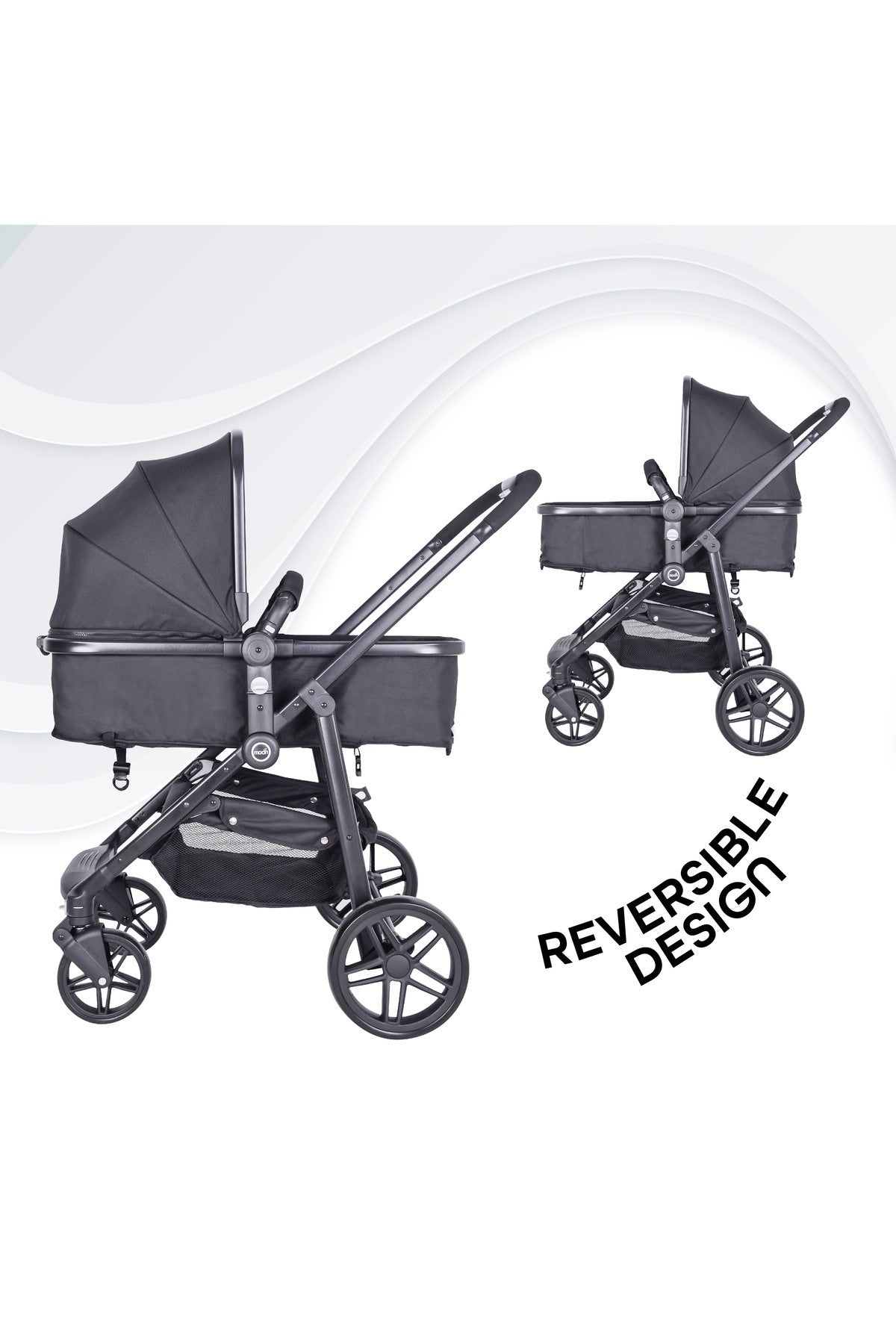 MOON Tres 3 in 1  Travel System -Black