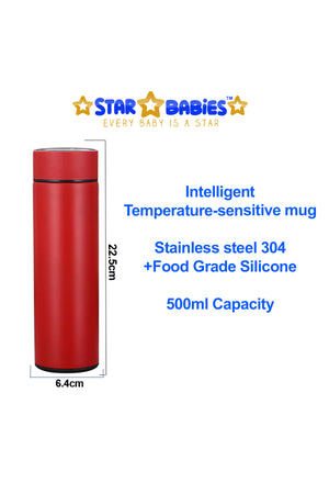 Star Babies - Insulated Stainless Steel Water Bottle - Red - 500ml
