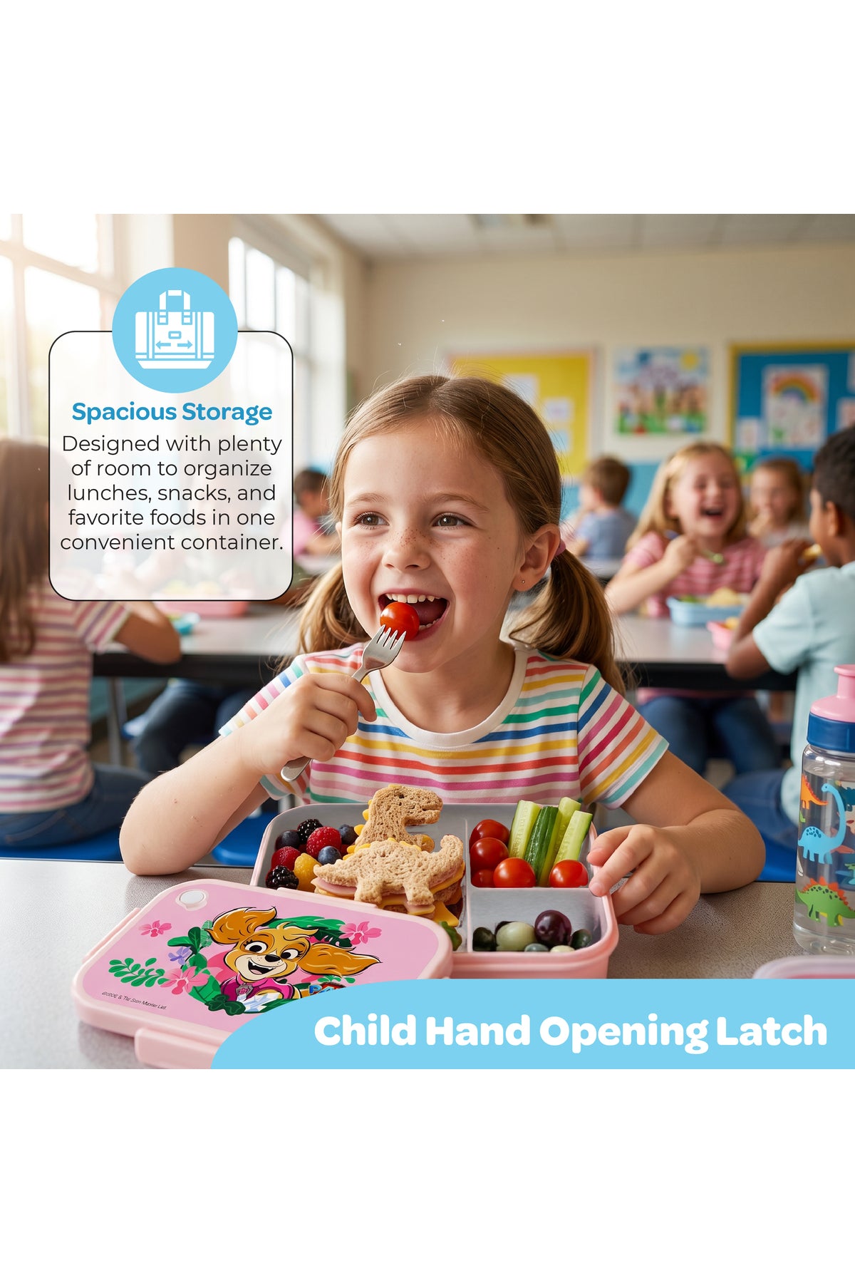 MOON Kids Lunch Box | PP + Stainless Steel Insulated Tiffin Box | Leak-Proof, BPA-Free, Durable School Lunch Box for Boys & Girls | Easy Open Clips | Food Safe Eco-Friendly Kids Meal Box
