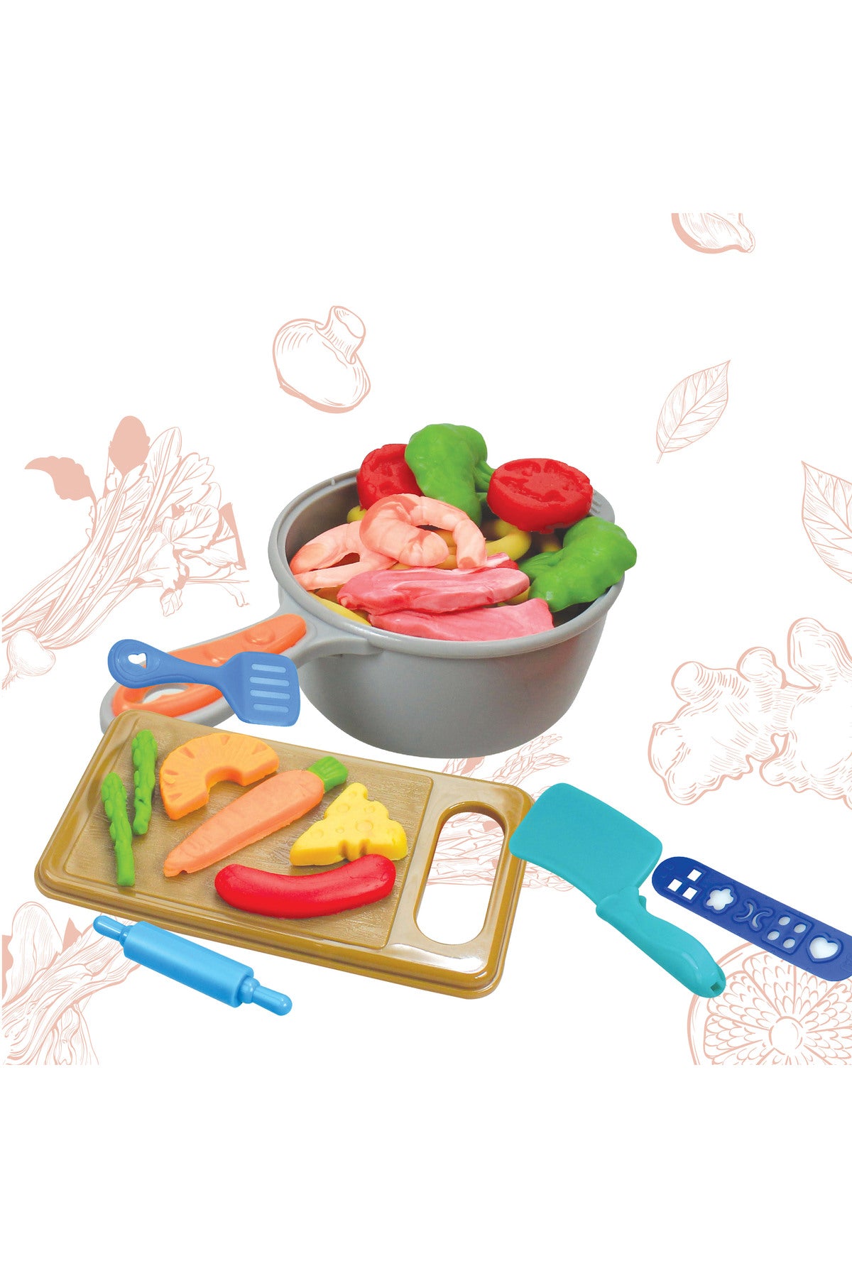 MOON Kid's Dough Kitchen Creation Set. 8 x 50g dough pot.