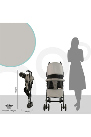 MOON Neo Plus Light Weight Travel Stroller,Cool Grey