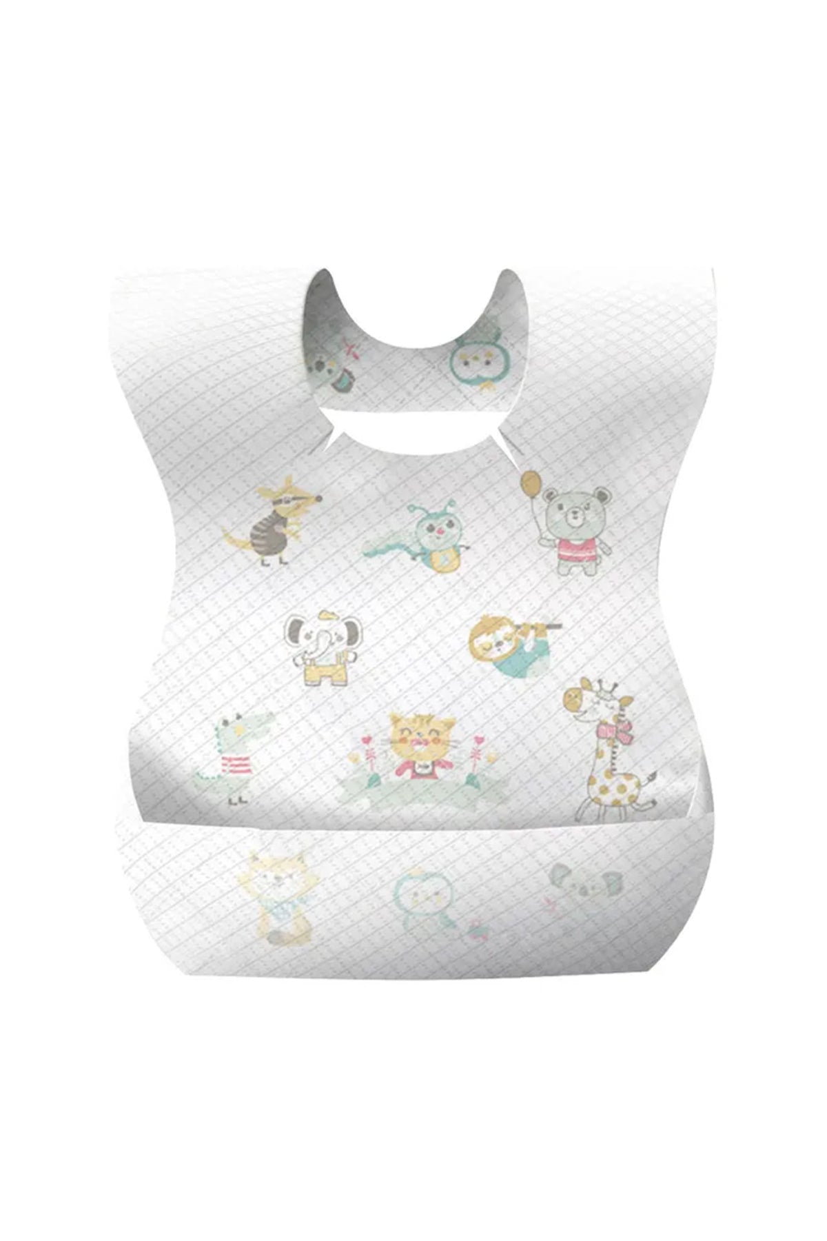 Star Babies - Disposable Bibs Animal Print 5pcs, Disposable Towel 3pcs, Scented Bag 2pcs & Dispenser, Changing Mat 10pcs - Ivory
