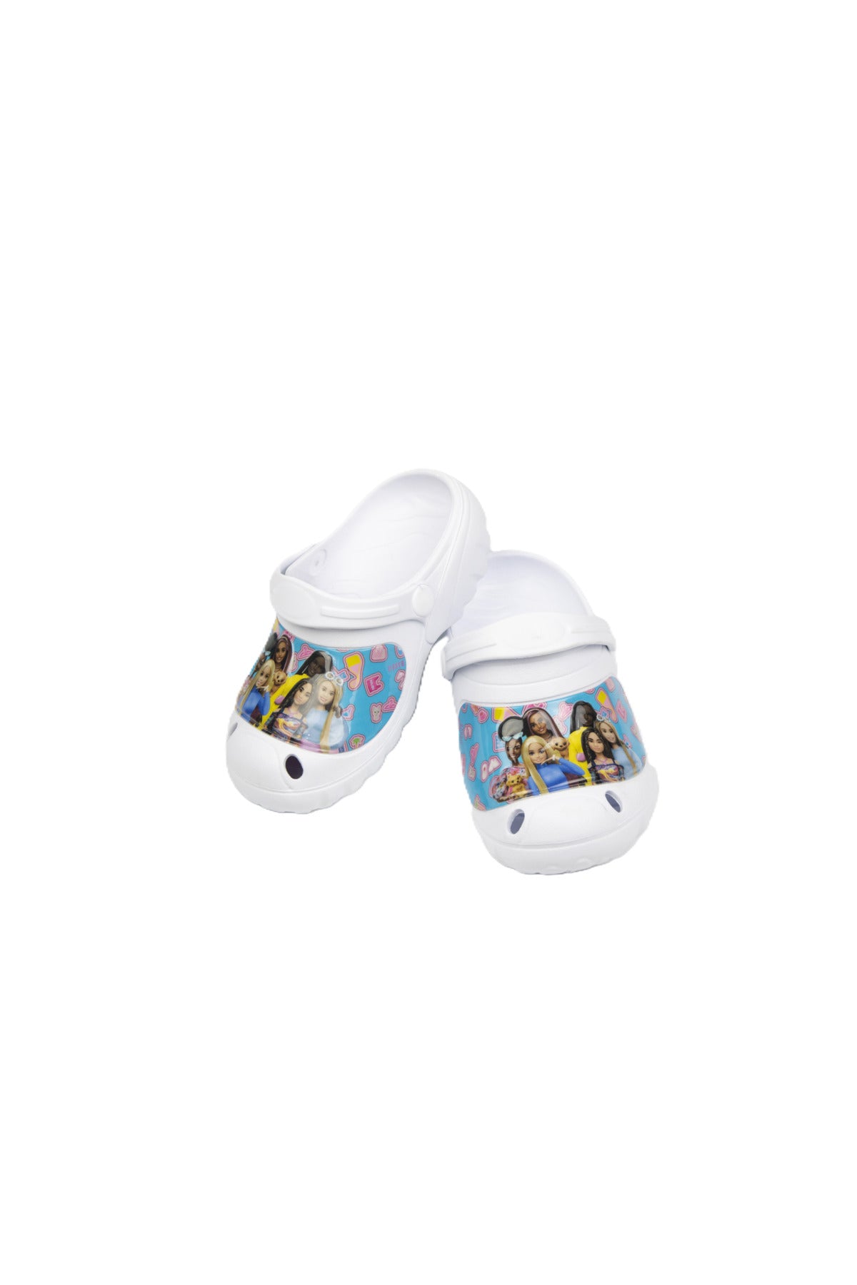 Barbie Kids Clogs – Lightweight, Comfortable Slip-On Sandals – White
