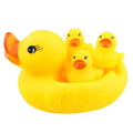 Star Babies Pack Of 4 Squeaky Ducks - Yellow