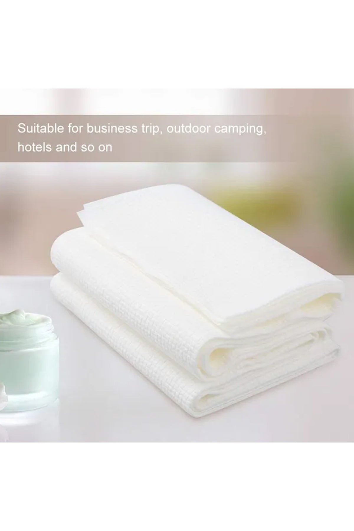 Star babies combo - disposable towel (10 pcs) with organic cuttlery set Cream