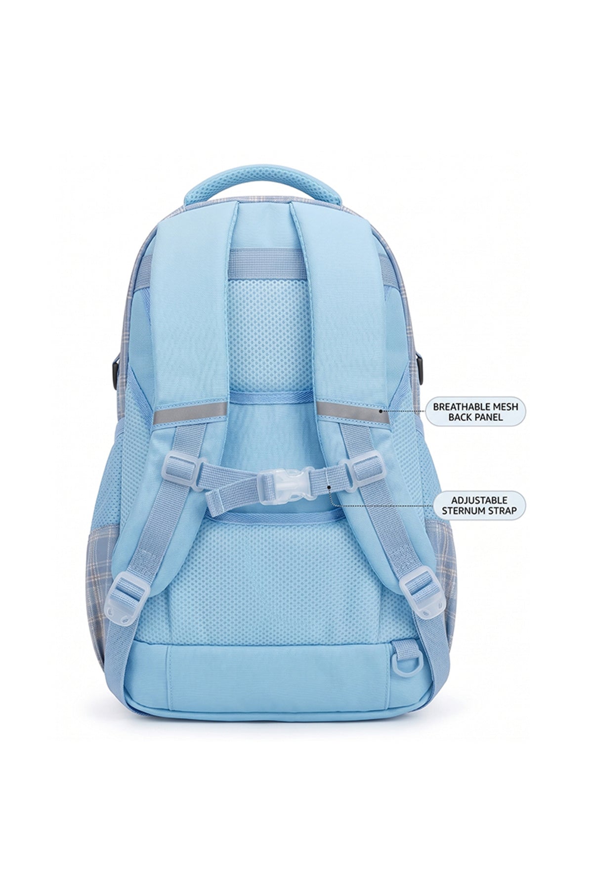 Cocobee Kids Backpack With Adjustable Strap & Bottle Pocket – 15 Inches, Blue