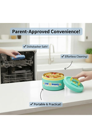 Star Babies -  Stainless steel Food jar with mini flask combo