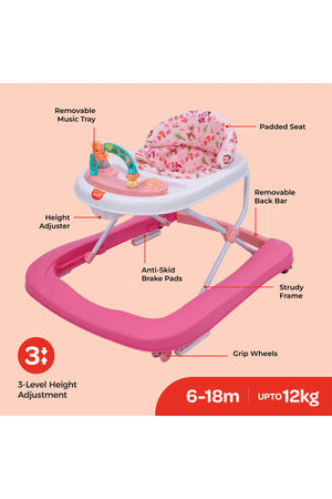 MOON stride Baby walker- Rose Pink