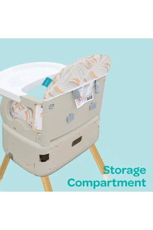 MOON  Apex Baby Highchair With 7 adjustable heights and Reclining Feature-Grey