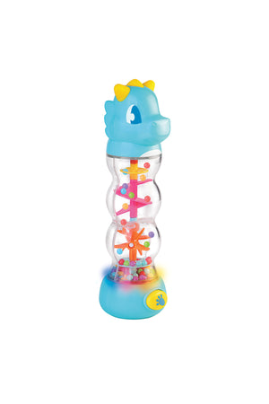 Little Learners Baby Dino Rainmaker - Cascading Beads, LED Lights, Color Discovery, 12M+