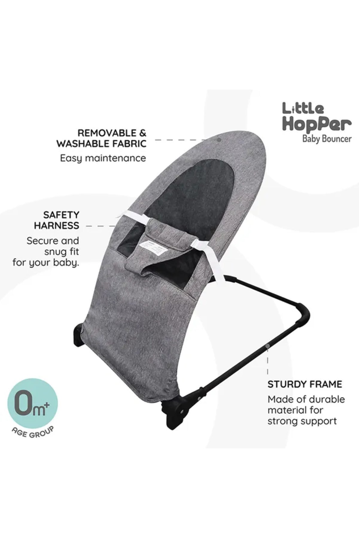 MOON Baby Bouncer - Grey