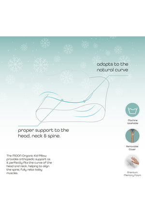 MOON  Organic cool pillow - White, organic cool pillow fabric.