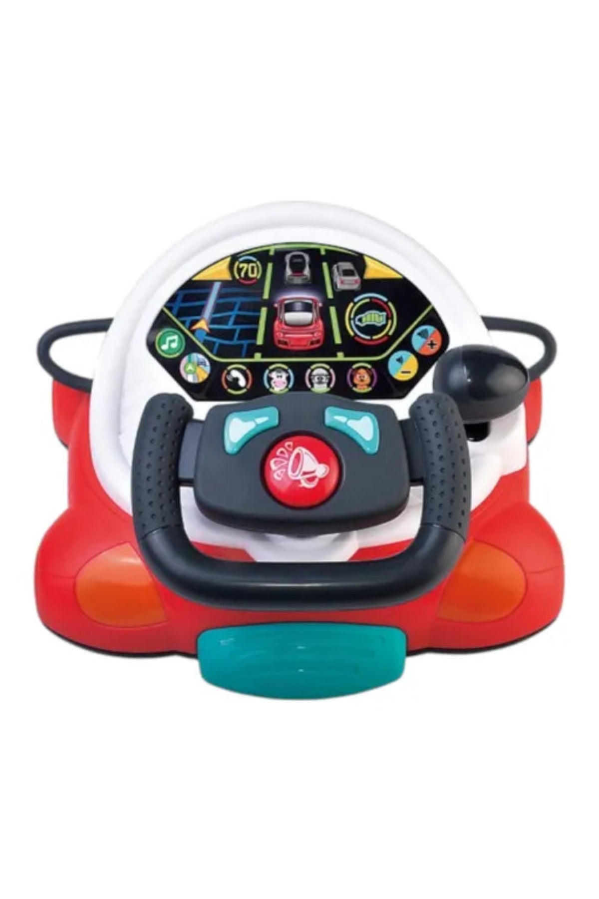 Little Learners Driving Board Interactive Steering Wheel Toy for Kids with Lights and Sounds, Pretend Play Car Dashboard for Early Learning and Motor Skills
