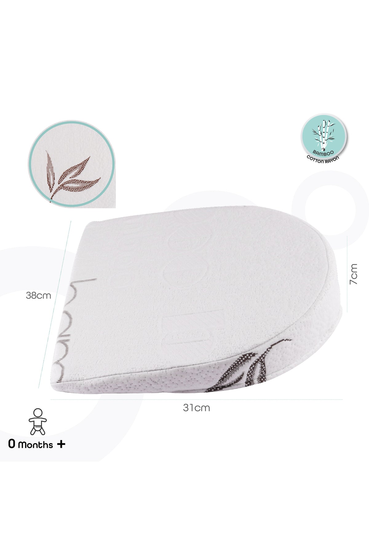MOON  Universal Crib Wedge – Half MOON  bamboo rayon