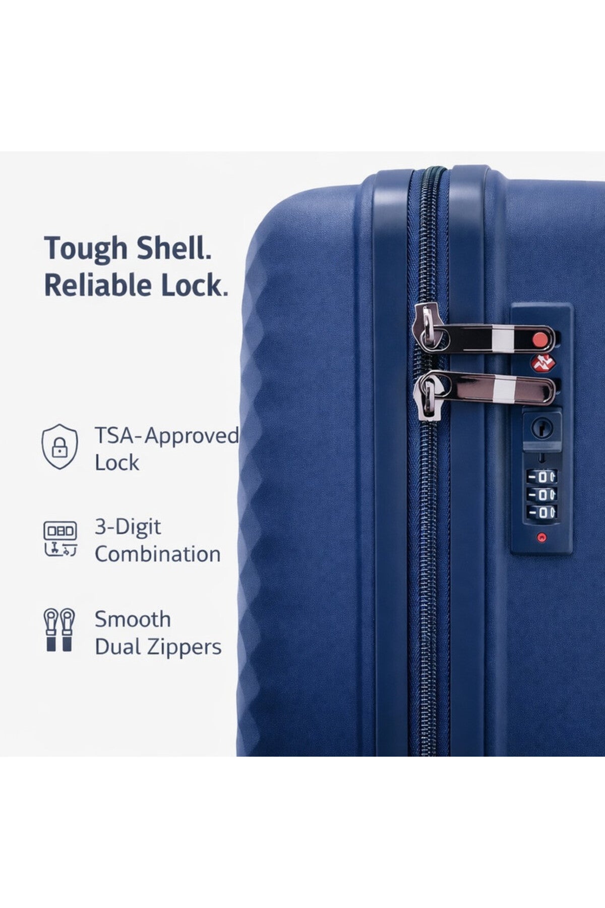 ELITE- Premium Hard-Shell Luggage 28 inch – Lightweight Spinner Suitcase – Dark Blue