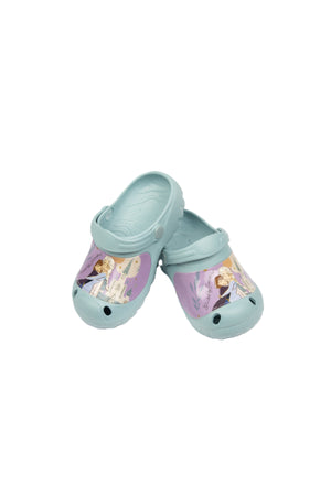 Frozen Kids Clogs With Elsa Print Comfortable & Lightweight Slip-Ons– Girls – Light Sky Blue