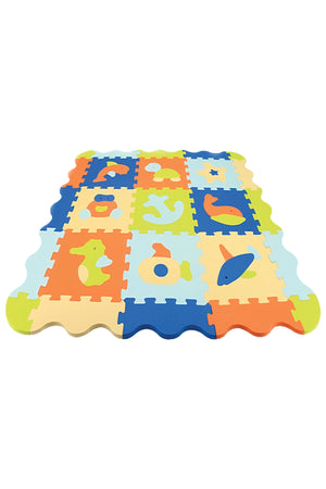 MOON Kids Puzzle Activity Floor Mat -  9PCS W/BORDERS - OCEAN WORLD