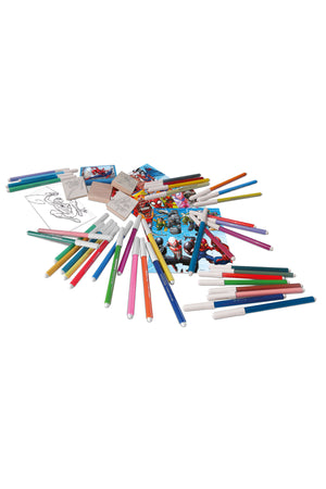 Marvel Spidey and Friends Mega Art Set – 86x54cm Case with 60 Felt Tip Pens, 10 Pencil Crayons, 10 Wax Crayons, 6 Stamps, Ink Pad, Coloring Book, Notebook & 30 Stickers
